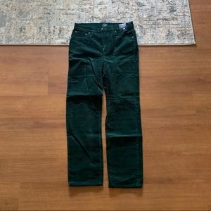 JCrew Emerald Green High Rise Straight Pant